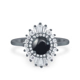 Floral Art Deco Cocktail Ring