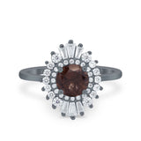 Floral Art Deco Cocktail Ring