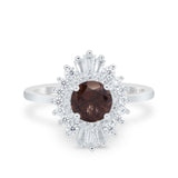 Floral Art Deco Cocktail Ring