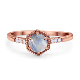 Minimalist Round Natural Stone Ring