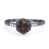 Minimalist Round Natural Stone Ring