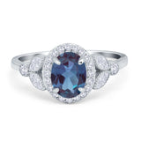 Vintage Style Oval Natural Stone Ring