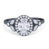 Vintage Style Oval Natural Stone Ring