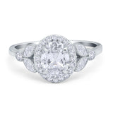 Vintage Style Oval Natural Stone Ring