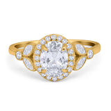Vintage Style Oval Natural Stone Ring