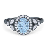 Vintage Style Oval Natural Stone Ring
