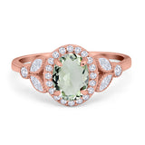Vintage Style Oval Natural Stone Ring