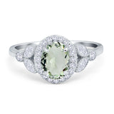 Vintage Style Oval Natural Stone Ring
