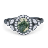 Vintage Style Oval Natural Stone Ring