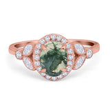 Vintage Style Oval Natural Stone Ring
