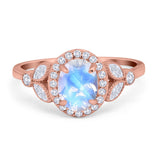 Vintage Style Oval Natural Stone Ring