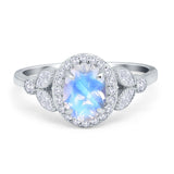 Vintage Style Oval Natural Stone Ring