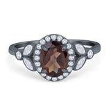 Vintage Style Oval Natural Stone Ring