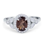 Vintage Style Oval Natural Stone Ring