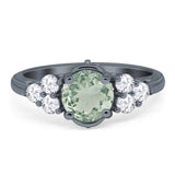 Vintage Style Round Natural Stone Filigree Ring