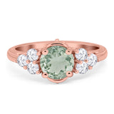 Vintage Style Round Natural Stone Filigree Ring