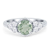 Vintage Style Round Natural Stone Filigree Ring