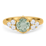 Vintage Style Round Natural Stone Filigree Ring