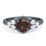 Vintage Style Round Natural Stone Filigree Ring
