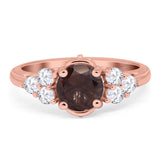 Vintage Style Round Natural Stone Filigree Ring