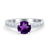 Vintage Style Round Natural Stone Ring