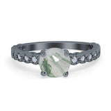 Vintage Style Round Natural Stone Ring