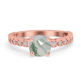 Vintage Style Round Natural Stone Ring