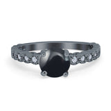 Vintage Style Round Natural Stone Ring