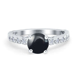 Vintage Style Round Natural Stone Ring