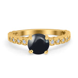Vintage Style Round Natural Stone Ring