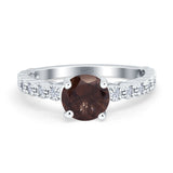 Vintage Style Round Natural Stone Ring