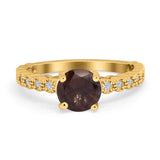 Vintage Style Round Natural Stone Ring