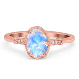 Vintage Style Oval Natural Stone Ring