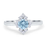 Art Deco Round Natural Stone Ring