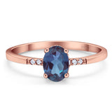 Vintage Style Oval Natural Stone Ring
