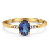 Vintage Style Oval Natural Stone Ring