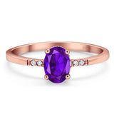 Vintage Style Oval Natural Stone Ring
