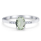 Vintage Style Oval Natural Stone Ring