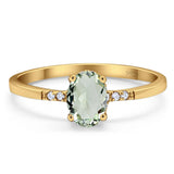 Vintage Style Oval Natural Stone Ring