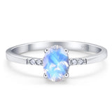 Vintage Style Oval Natural Stone Ring