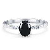 Vintage Style Oval Natural Stone Ring