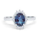 Art Deco Oval Natural Stone Beaded Ring