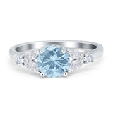Art Deco Round Natural Stone Leaf Style Ring