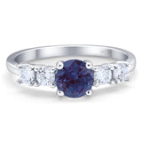 Five Stone Round Natural Stone Ring