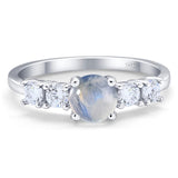 Five Stone Round Natural Stone Ring