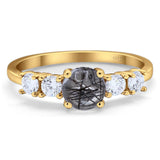 Five Stone Round Natural Stone Ring