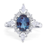 Vintage Style Oval Natural Stone Ring
