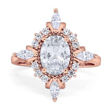 Vintage Style Oval Natural Stone Ring