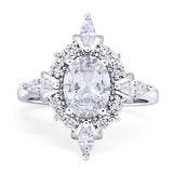 Vintage Style Oval Natural Stone Ring
