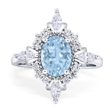 Vintage Style Oval Natural Stone Ring